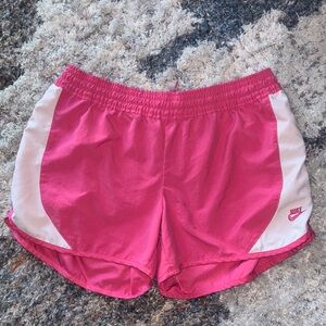 Nike Women's Athletic Shorts in Pink and White